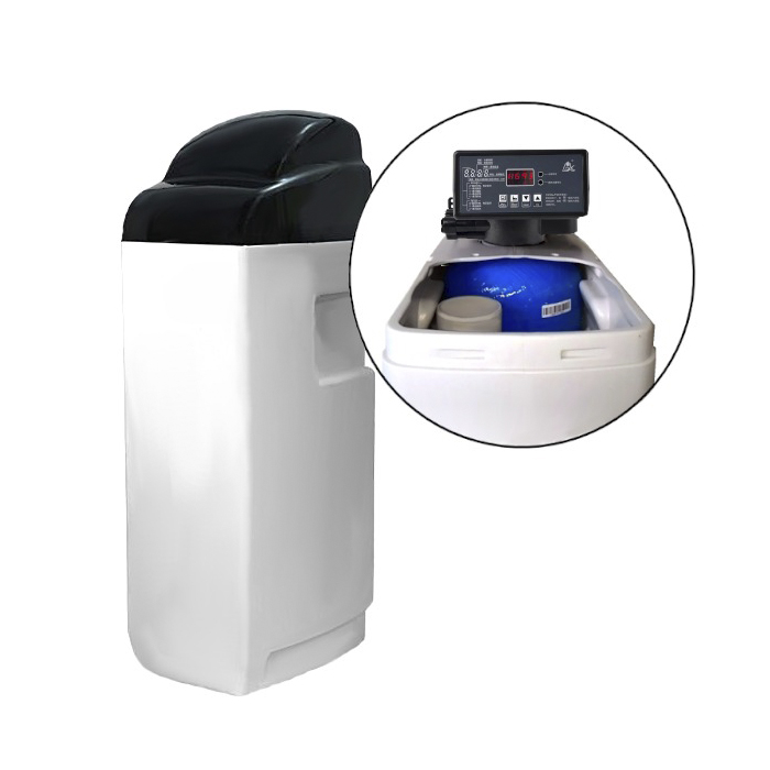 Комплект компактного кабинетного умягчителя с клапаном Runxin, корпусом 1035